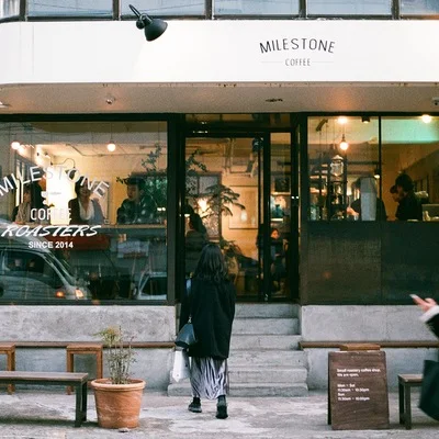 Milestone Coffee at its Sinsa branch on Nonhyeon-ro 159-gil